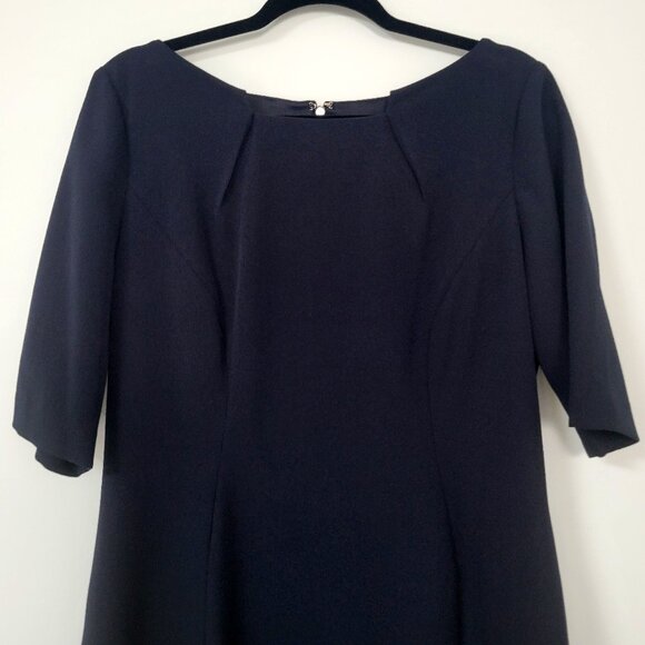 Chelsea Rose Navy Sheath Dress Knee Length Half Sleeve Size 12 - Picture 4 of 11